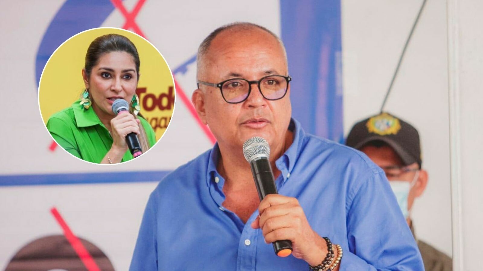 Óscar Barreto sale en defensa de Adriana Magali Matiz por ataques en redes