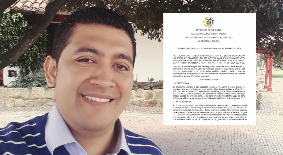 Personero de Planadas logra ampliar plazo de inscripción a curules de paz del Tolima