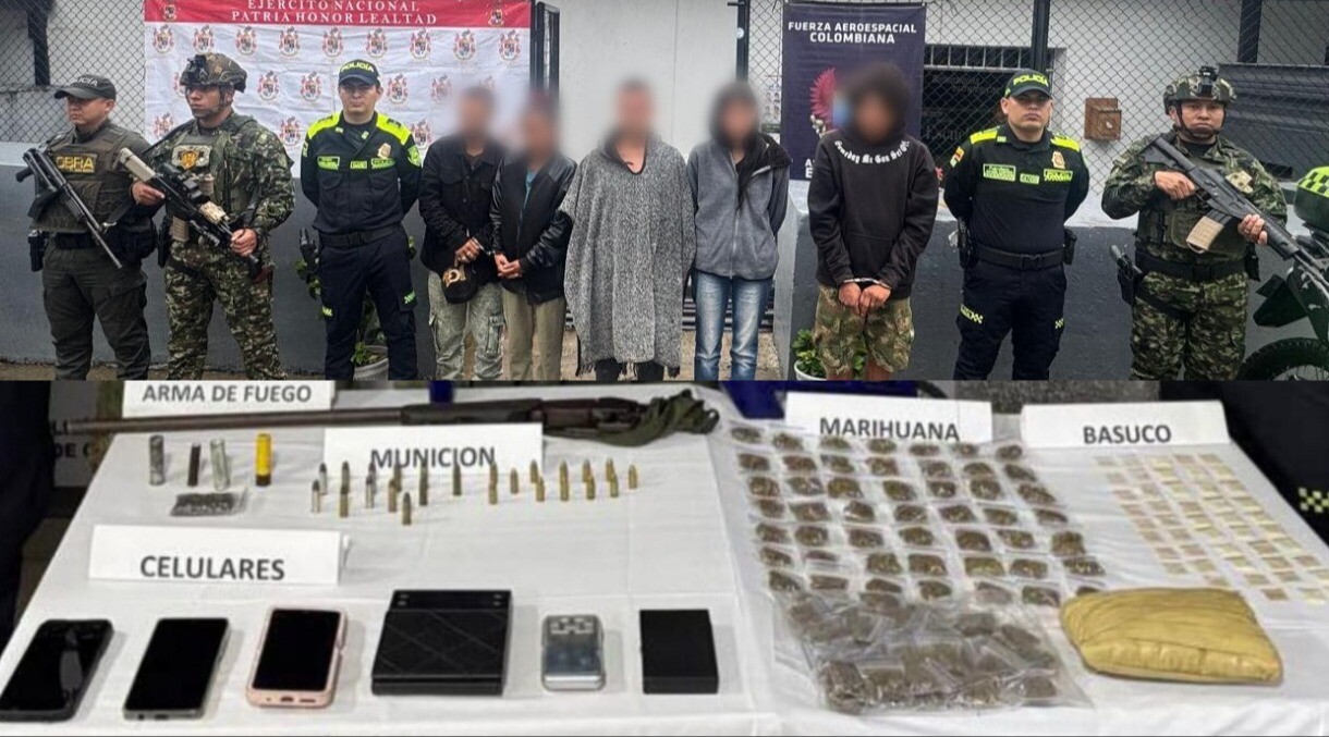 Golpe al microtráfico en Planadas: cinco capturados en operativo conjunto