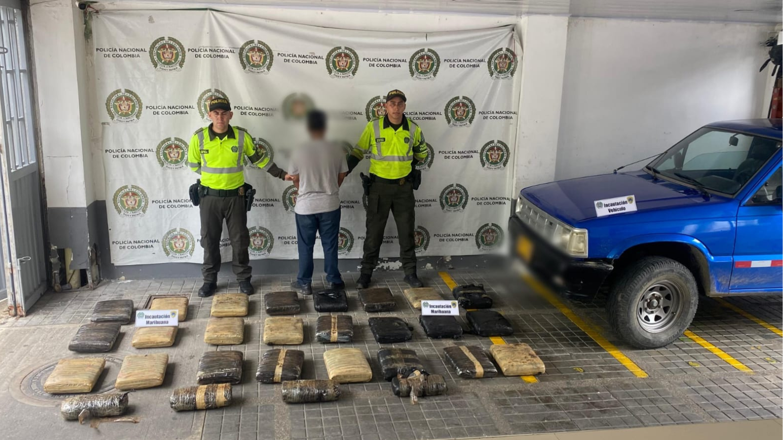 Capturan a conductor con 100 kilos de marihuana en Melgar