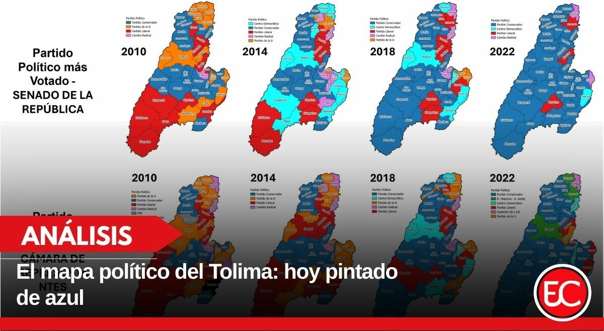 El mapa político del Tolima: hoy pintado de azul