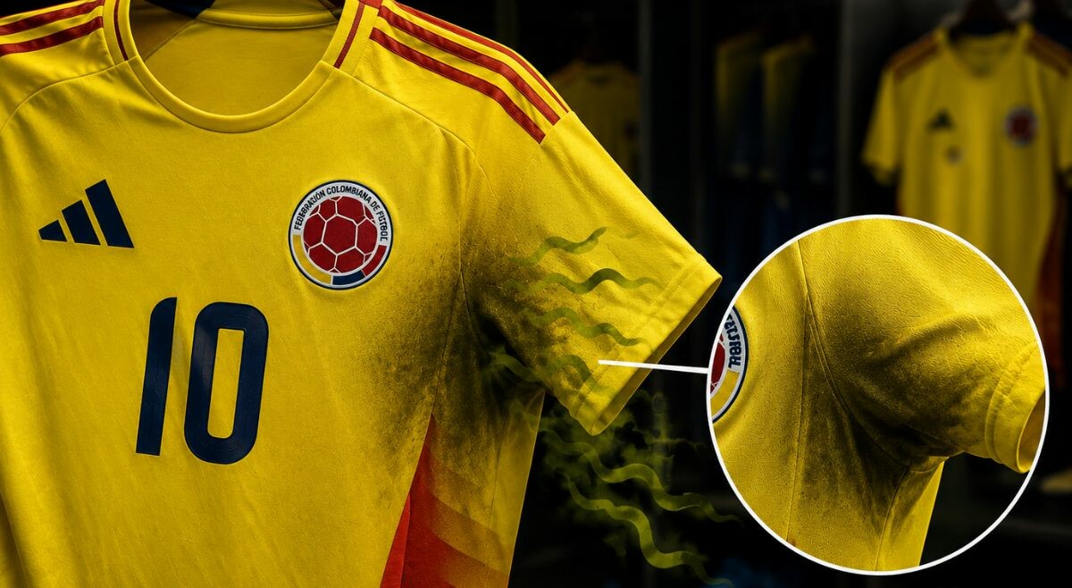El "golpe de ala" de la camiseta de la Selección Colombia: la explicación detrás del mal olor