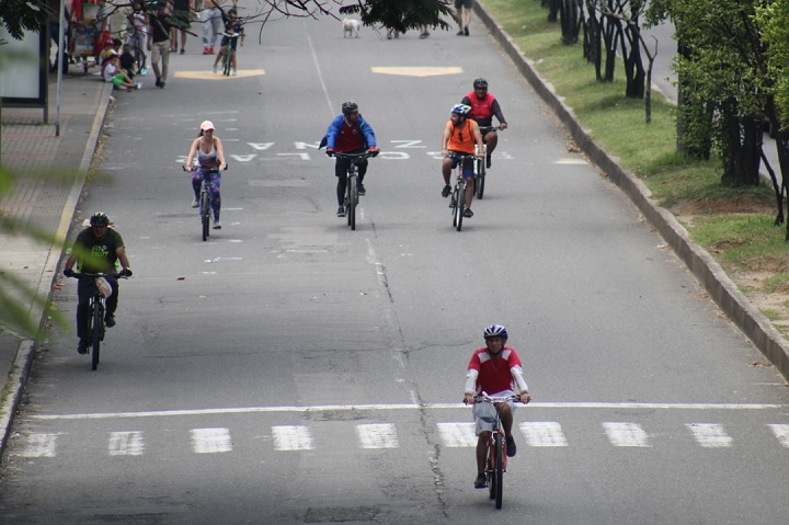 Se pide no participar en la ciclovía a personas con síntomas gripales o problemas respiratorios