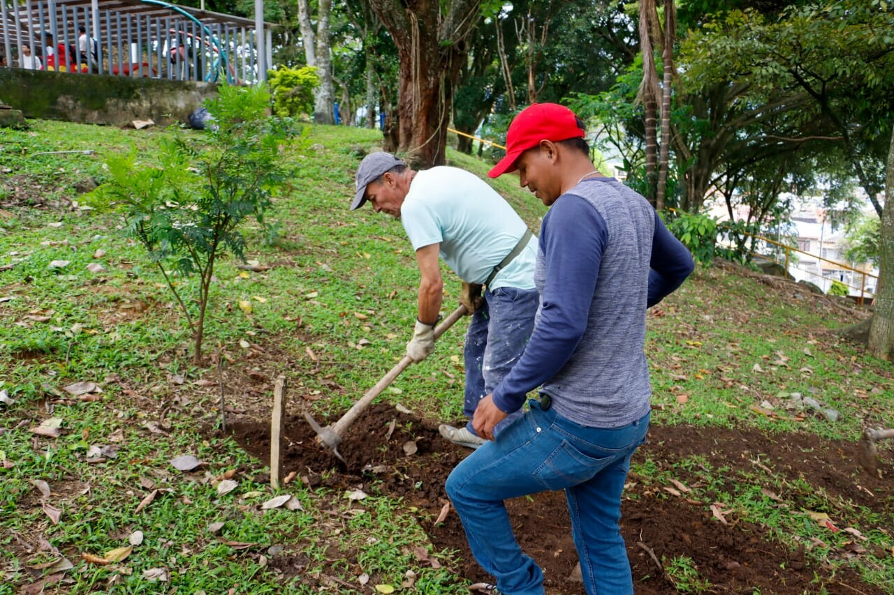 La Administración Municipal dio inicio a la remodelación del parque principal del barrio Calarcá