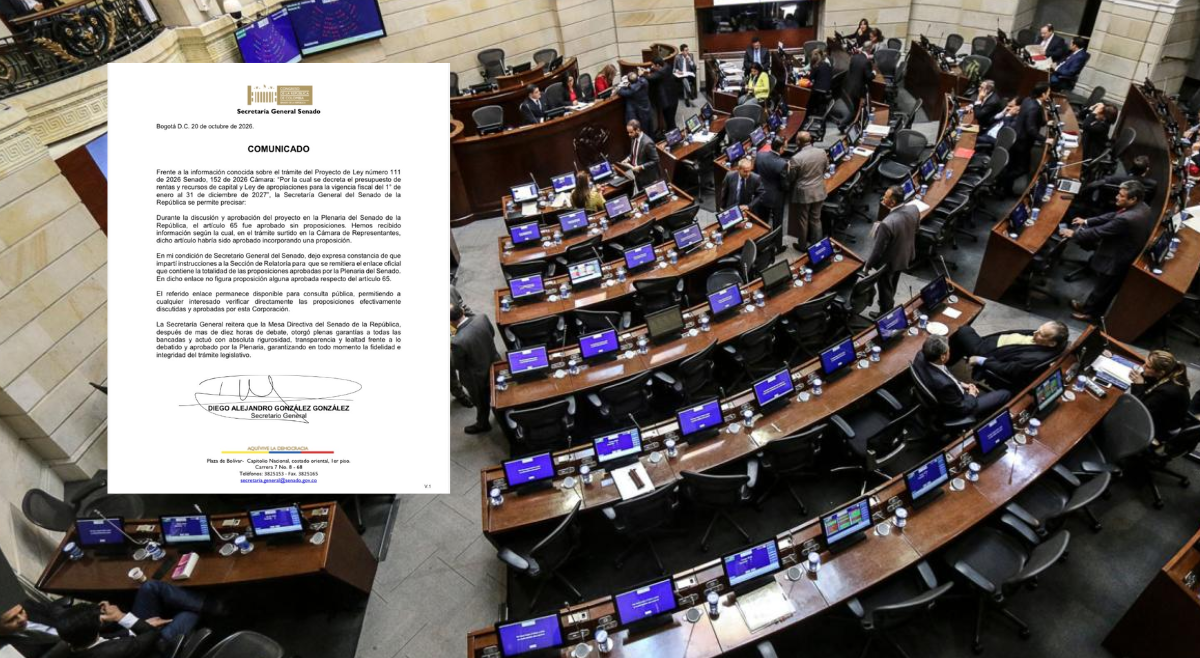 Senado confirma irregularidad en el trámite del PGN 2027 de Abelardo de la Espriella