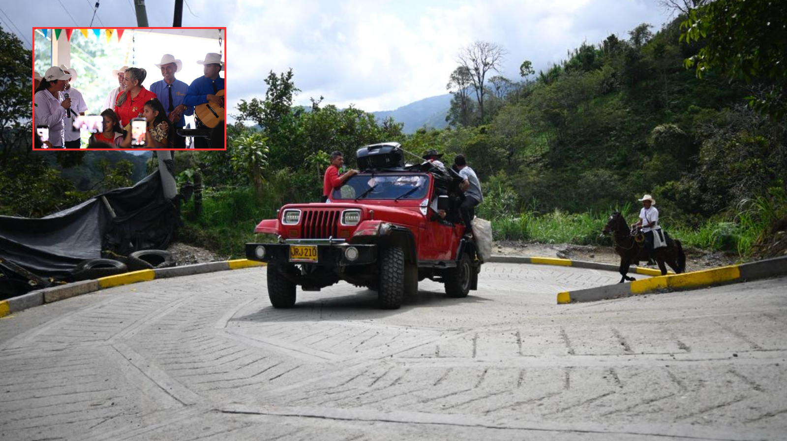 Alcaldía entrega nuevos tramos de placa huella en el Cañón del Combeima