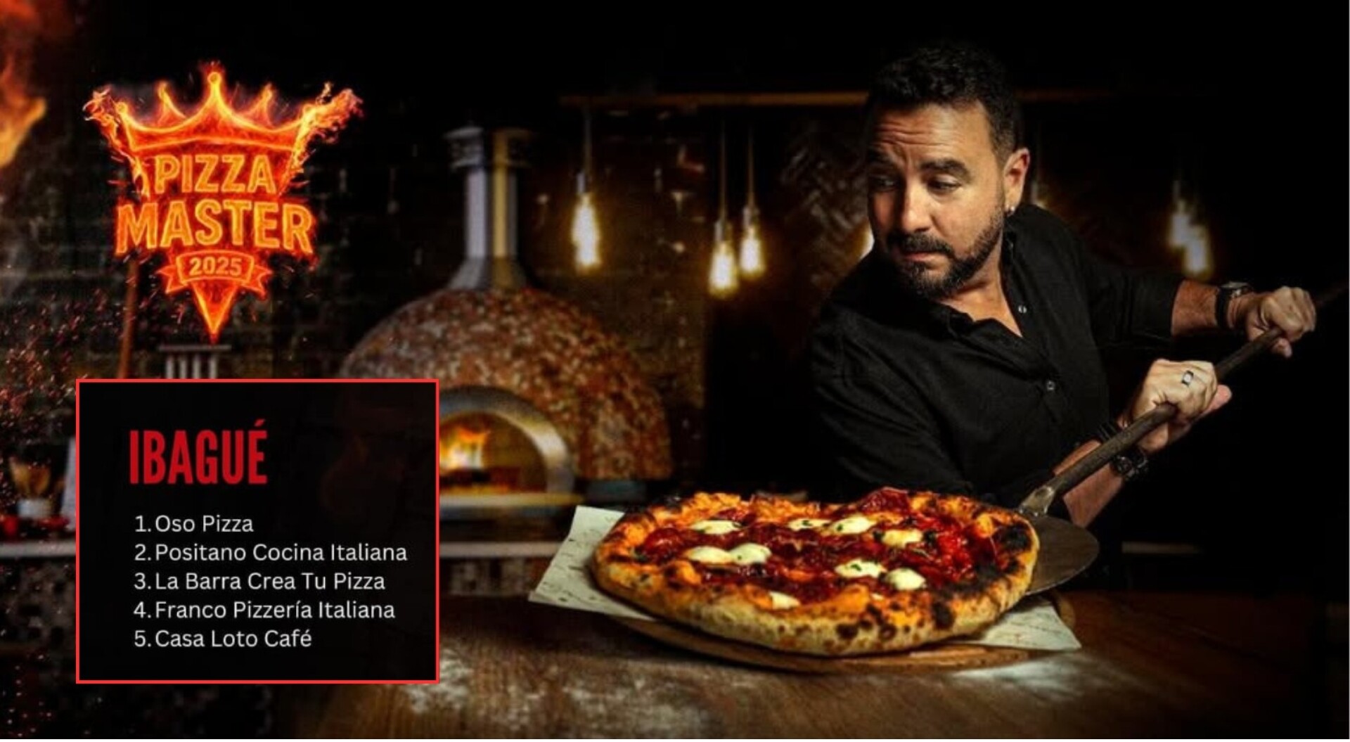 Top 5 de las mejores pizzerías de Ibagué según el Pizza Master 2025