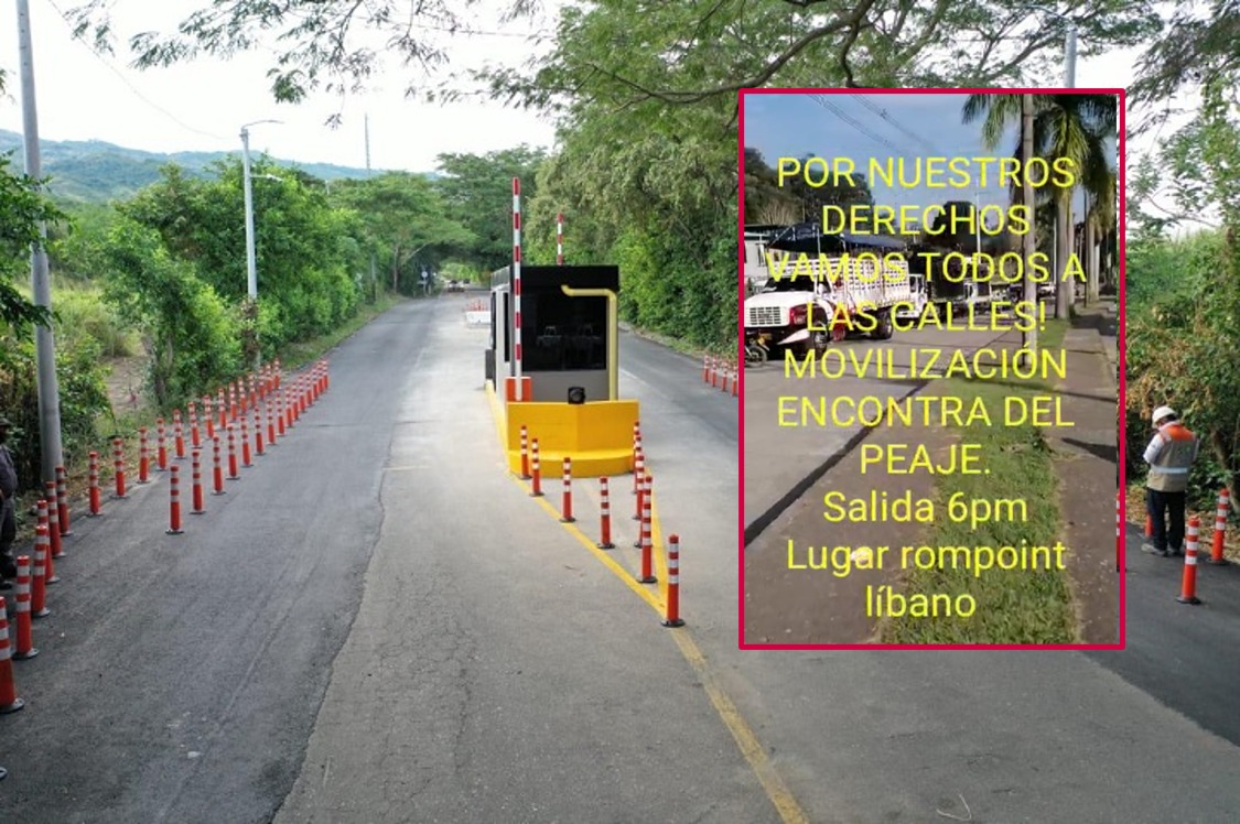 Transportadores del Líbano este domingo reiteran no al cobro de peaje