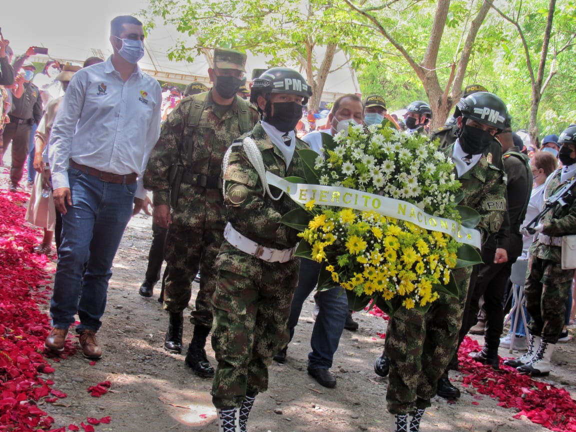 Policía y Sexta Brigada acompañaron actos  en Armero