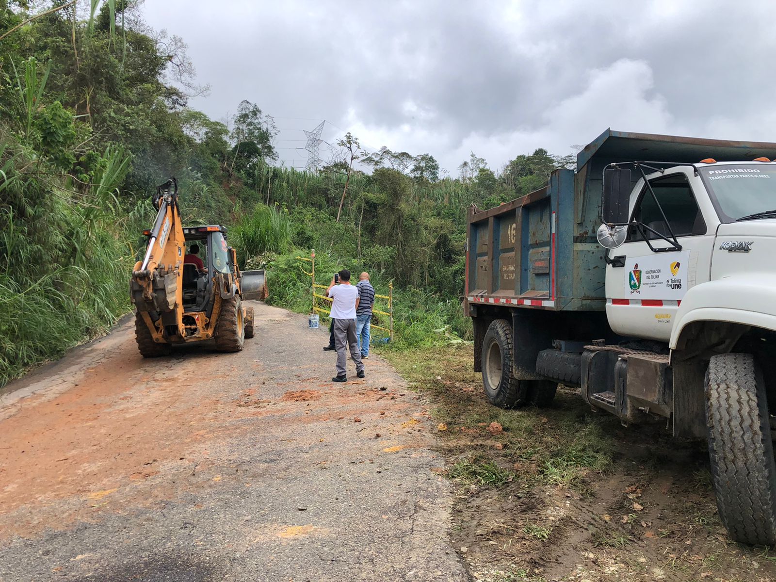 Activan plan para atender vías afectadas por lluvias en el Tolima