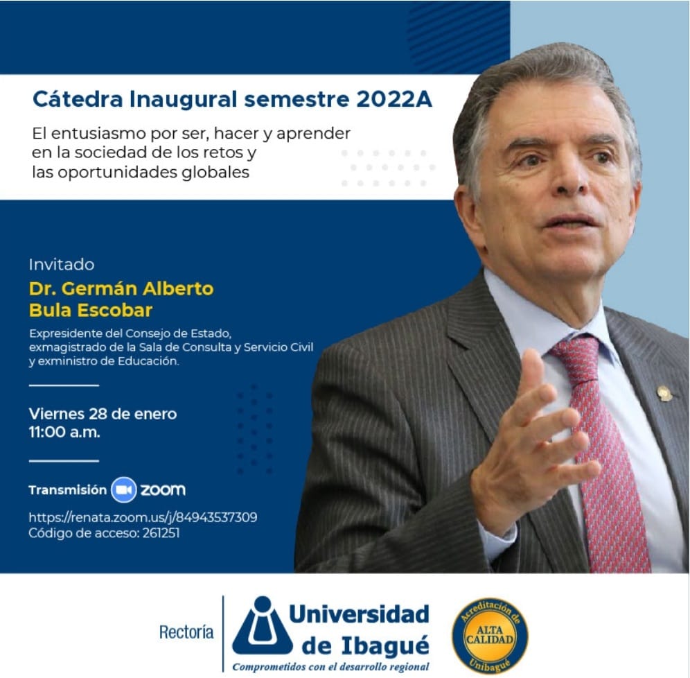 Unibagué reanuda su ‘Cátedra’ virtual 2022