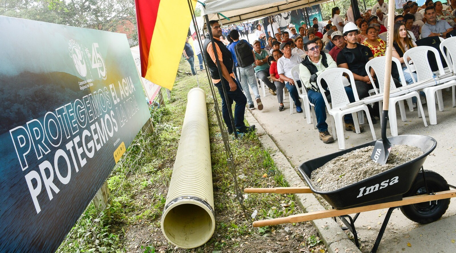 Saneamiento básico en El Guamo: inicia construcción del colector Lemayá