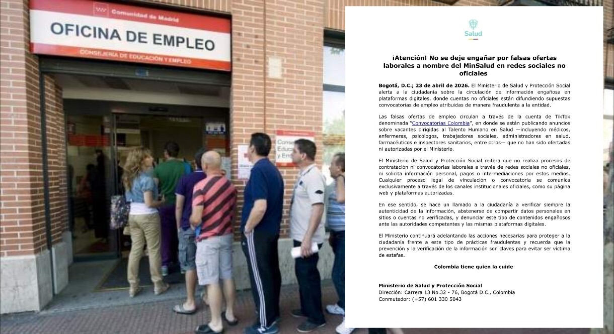 Falsa convocatoria del MinSalud circula en redes sociales
