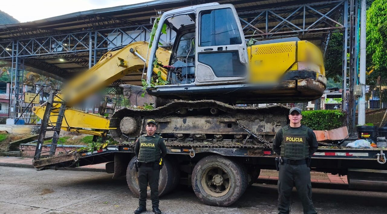 Maquinaria amarilla fue incautada en Planadas