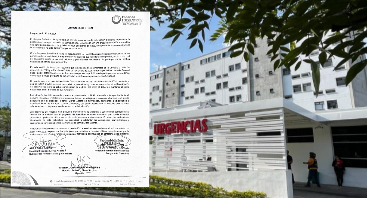 Hospital Federico Lleras Acosta descarta vinculación con campañas políticas