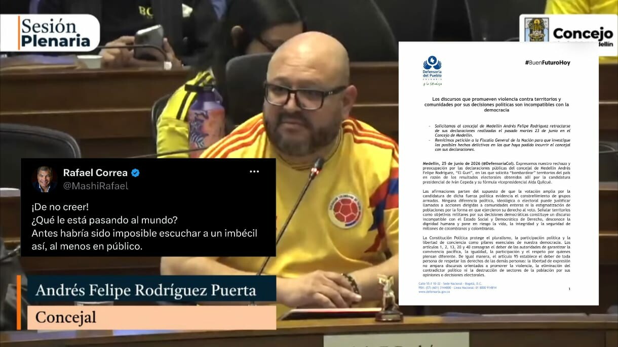 Defensoría del Pueblo pide retractación a Concejal que pidió bombardeo a territorios donde ganó Cepeda