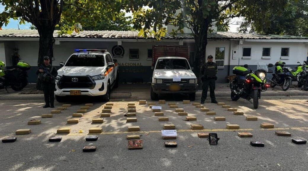 Incautados más de 100 kilos de cocaína en las carreteras del Tolima