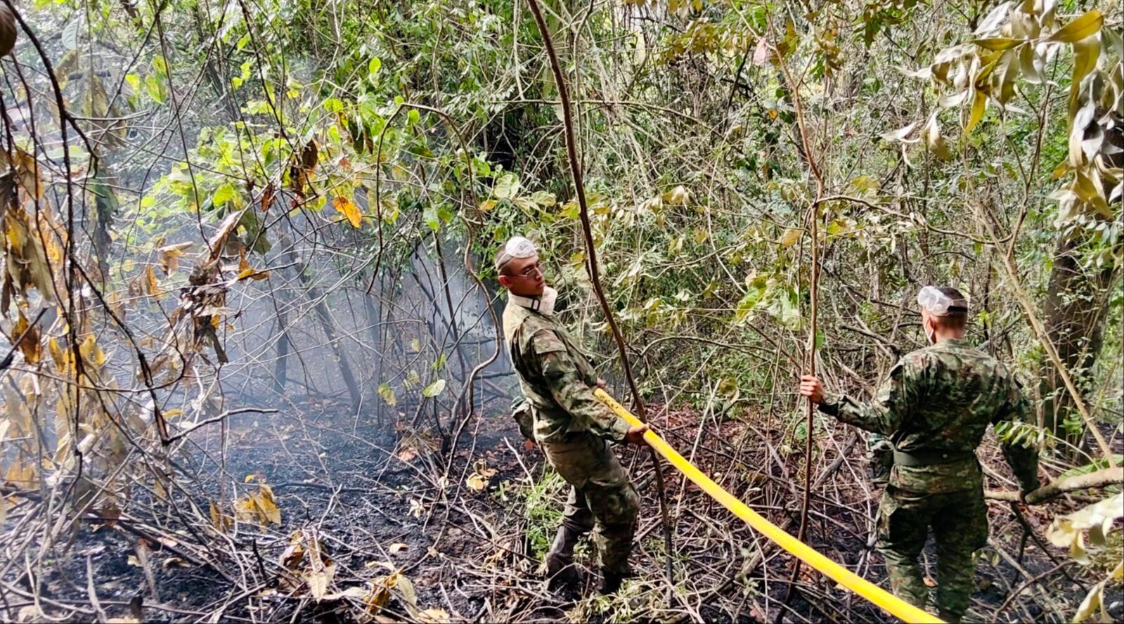 Incendio controlado en el Alto de Gualanday