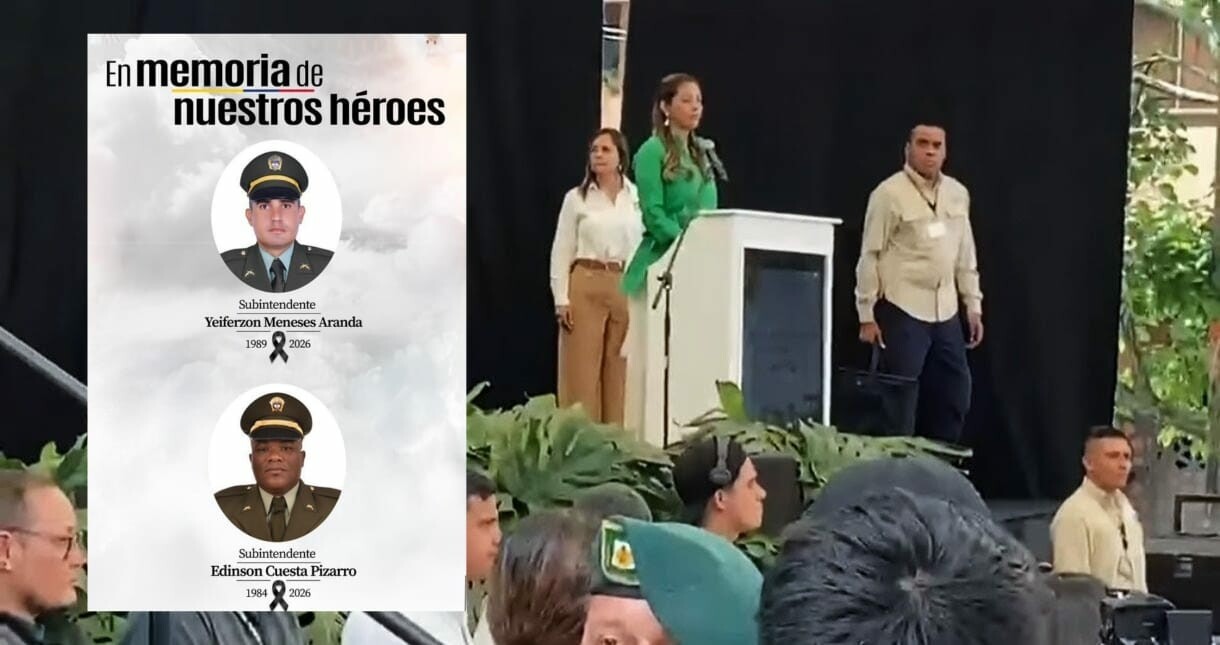 Gobernadora del Tolima honró en acto público a policías abatidos en Ataco