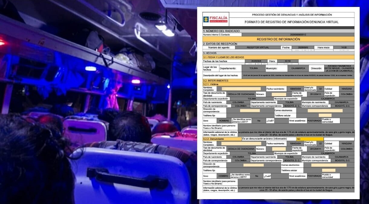 Denuncian hurto masivo en bus de Velotax en la ruta Ibagué-Cajamarca