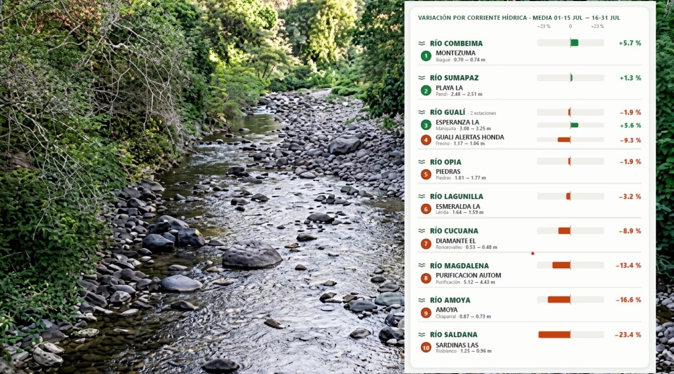 Cortolima descarta crisis de agua en Líbano y el resto del departamento