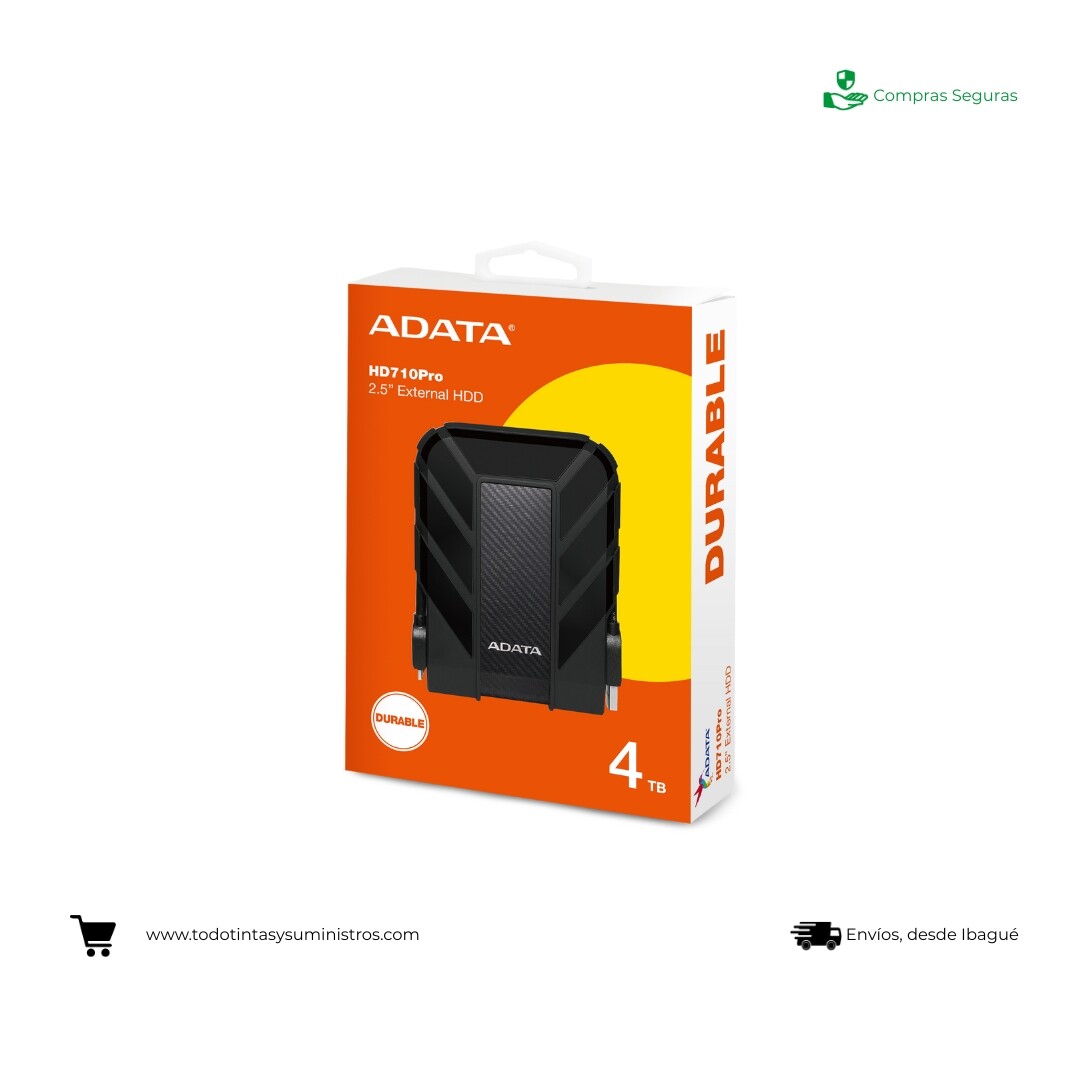 Disco Duro Externo Adata HD710 4TB Negro