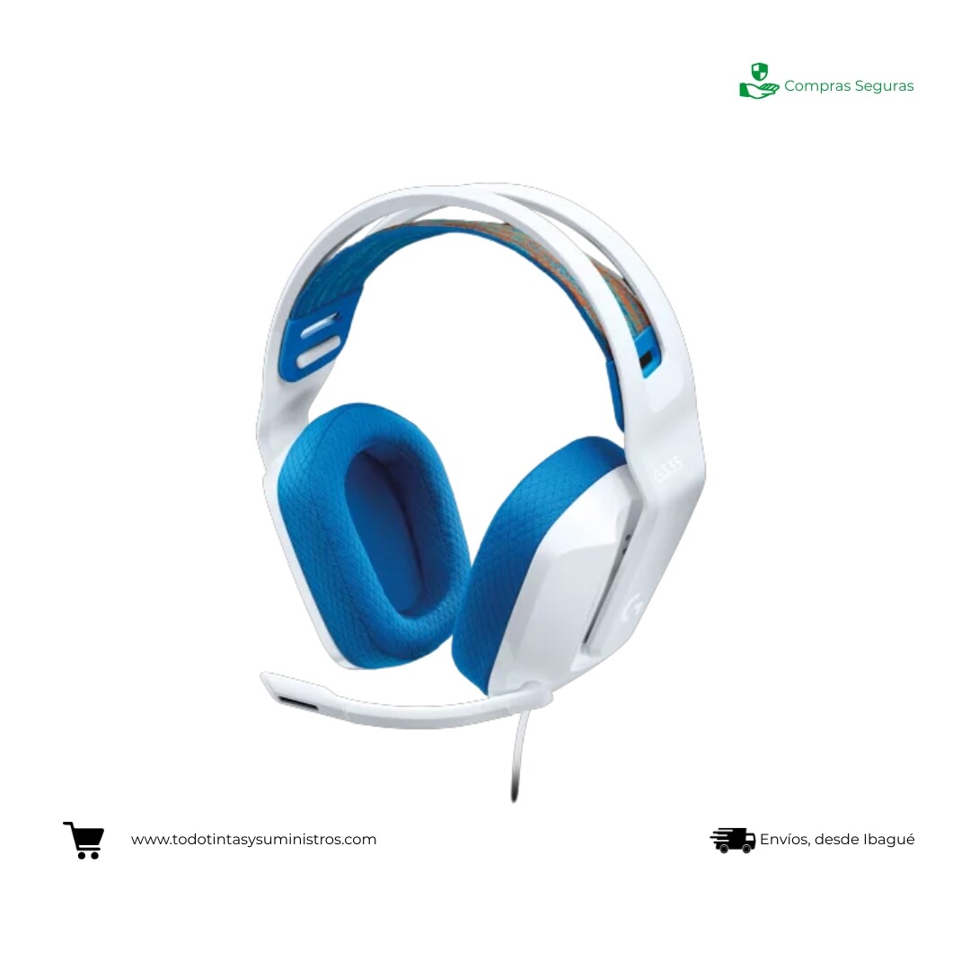Diadema Logitech G335 Blanca alámbrica