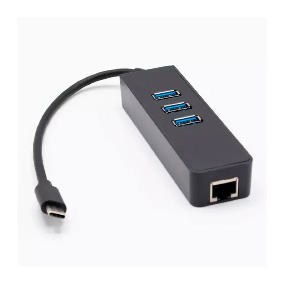Adaptador Tipo C  3 Puertos Usb 3.0 + 1 Ethernet Rj45 Gigabit
