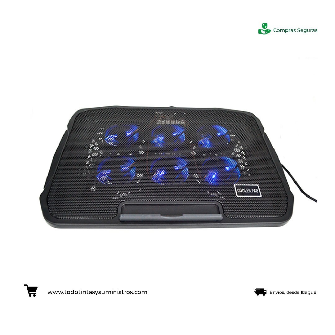 Base refrigerante Jaltech H9 6 Ventiladores para portatil