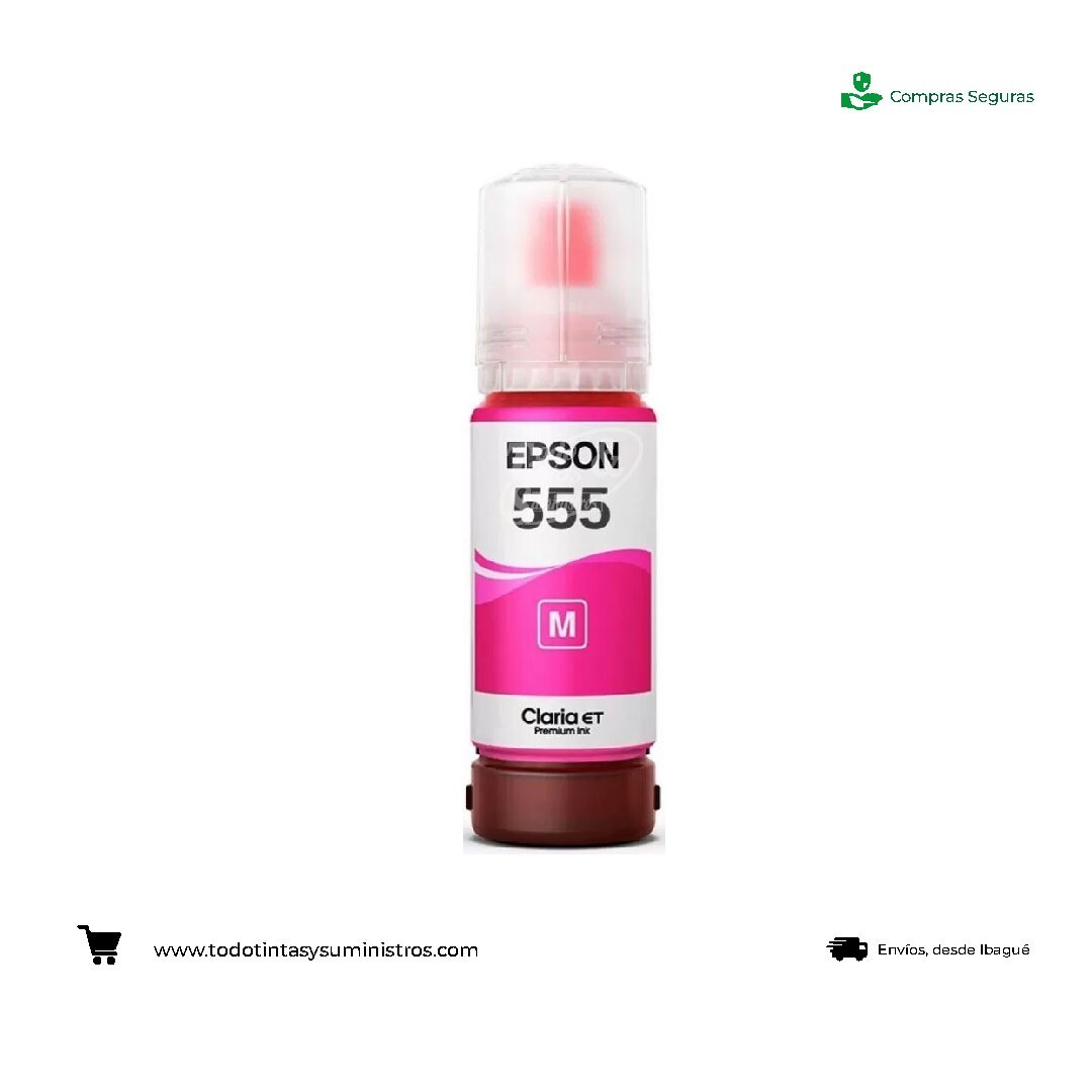 Botella de Tinta Epson T555 Original Magenta Fotográfica