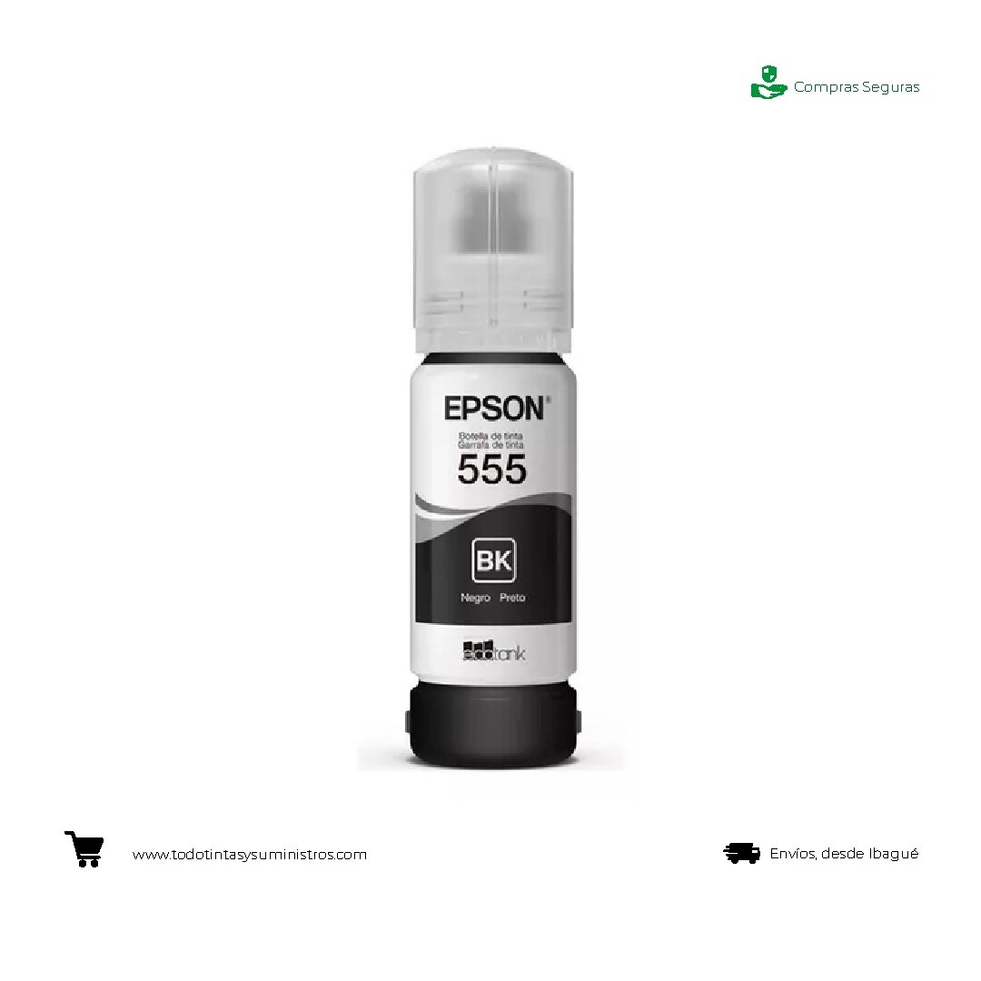 Botella de Tinta Epson T555 Original Negro Fotográfica
