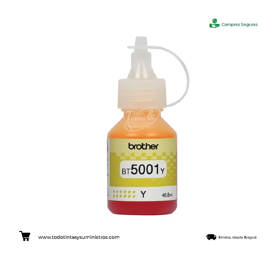 Botella de tintas Brother BT5001Y Original Amarilla