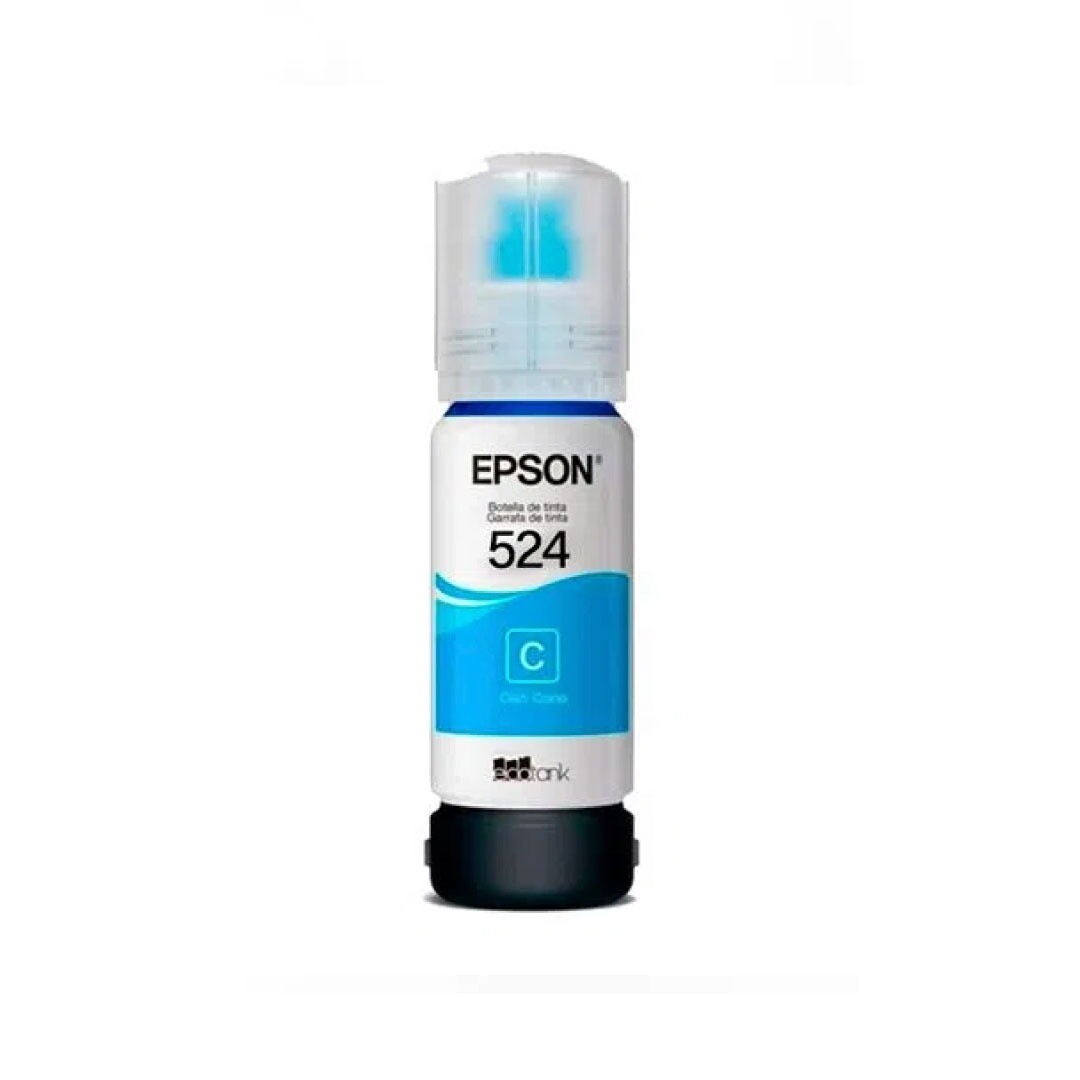Botella de tinta Epson T524 Original Cian