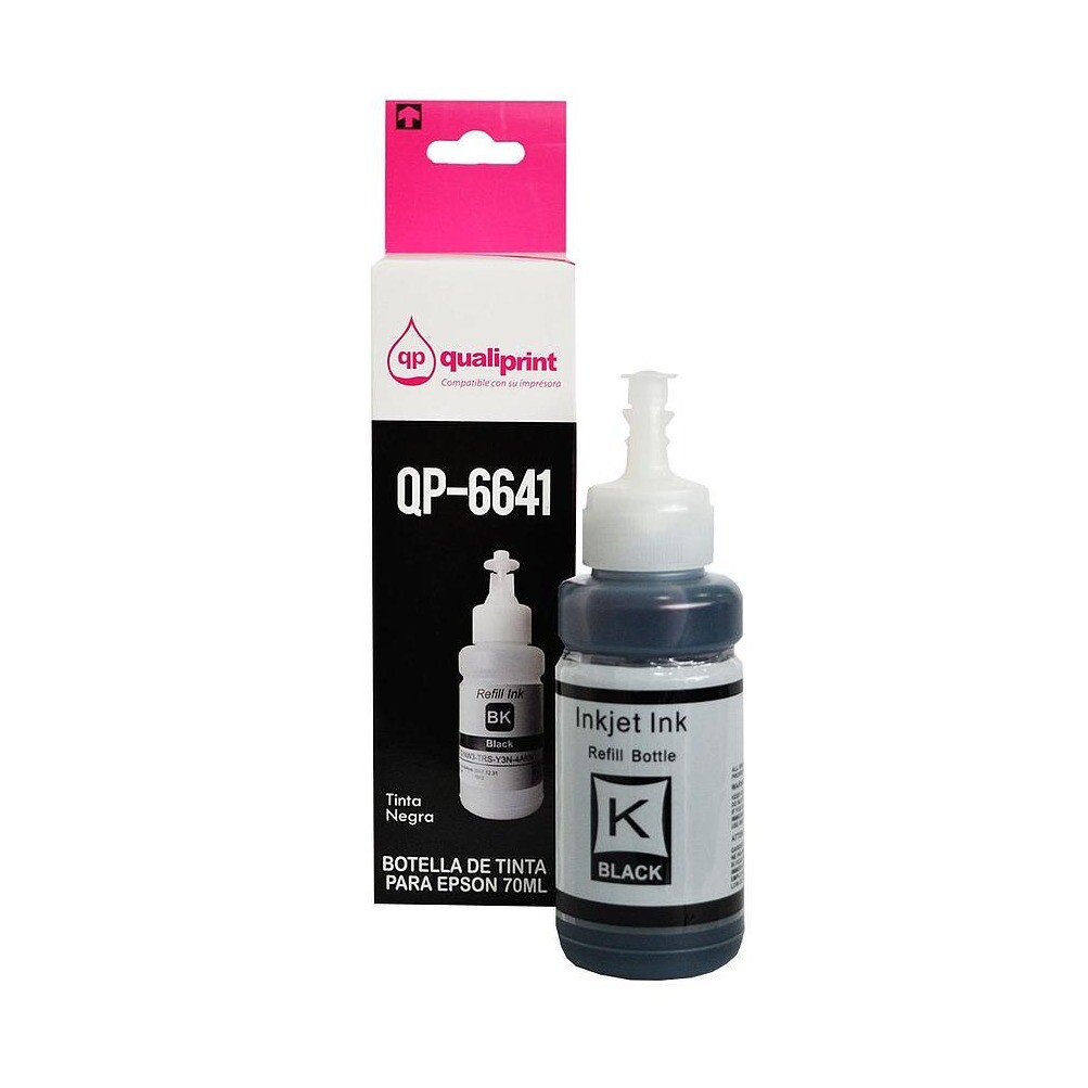 Botella De Tinta Premium QP-6641 Negro Genérico