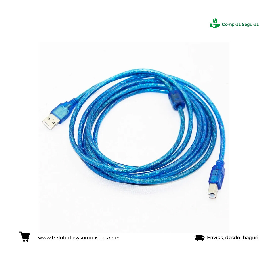 Cable USB 3 Mt Para Impresora Blindado