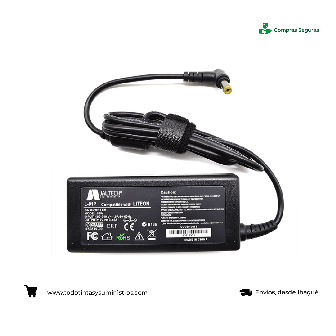 Cargador Generico Jaltech para  Acer 19 V3.42a  Punta Amarilla