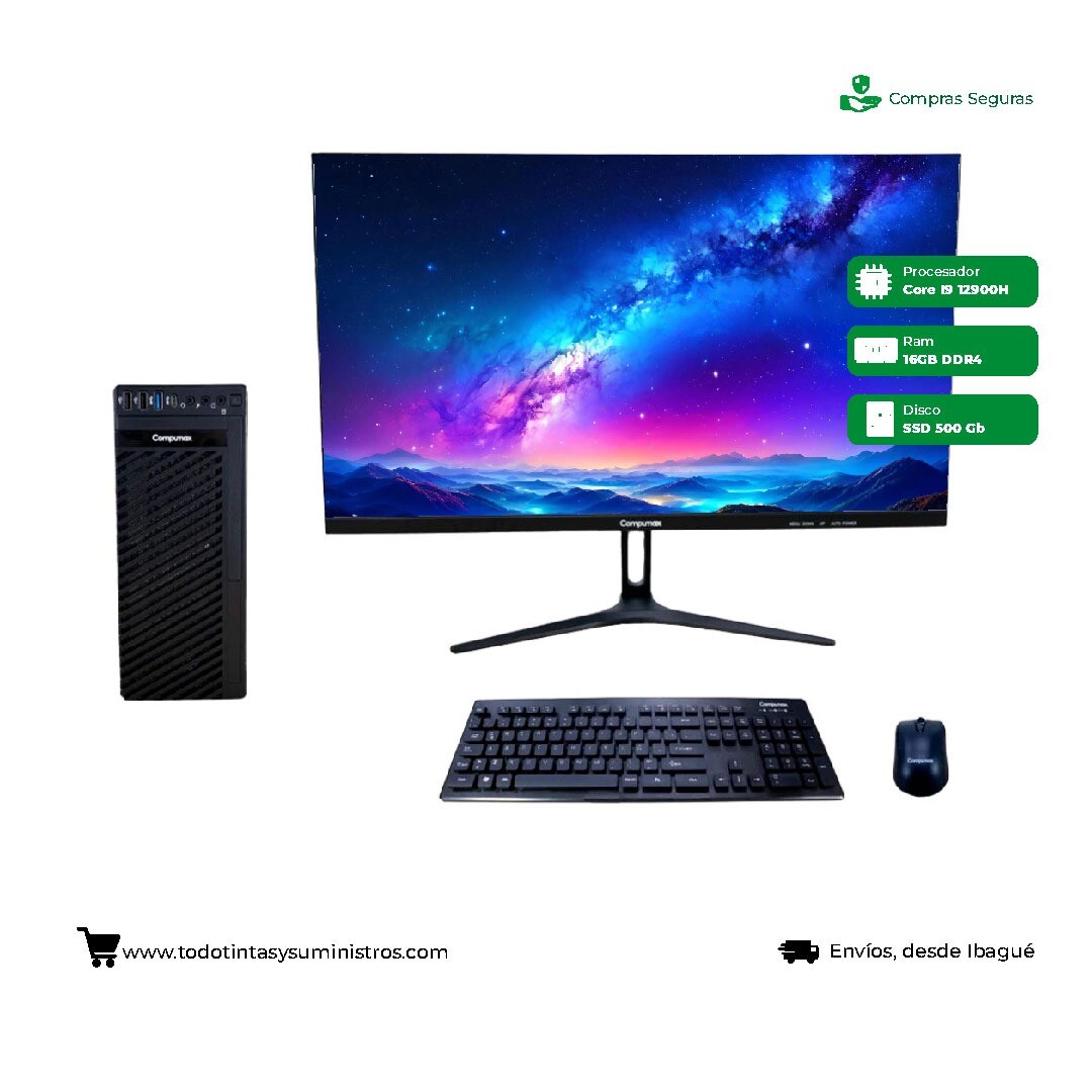 Computador Compumax 1053 24" Core i9 Ram 16GB SSD 500Gb