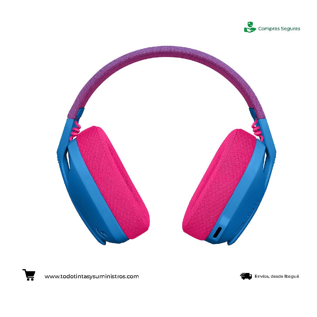 Diadema Logitech G435 inalámbricos con micrófono Azul y frambuesa