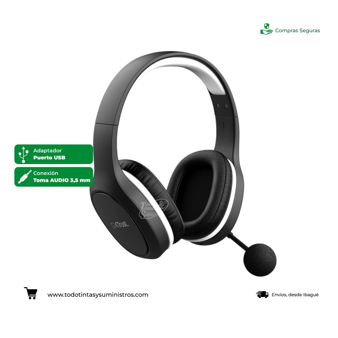 Diadema Trust GXT 391 Thian Alambrica con Adaptador Usb