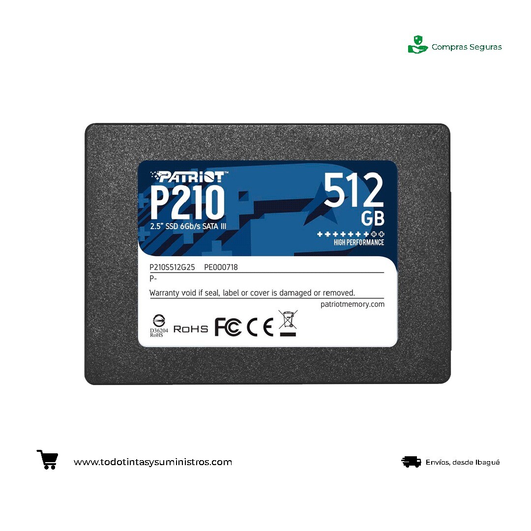 Disco de estado sólido Patriot P210 SSD  512Gb sata