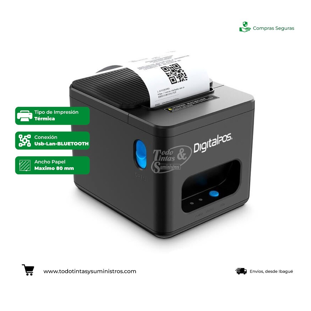 Impresora Térmica Digital POS DIG E200L –USB–RED LAN-BLUETOOTH