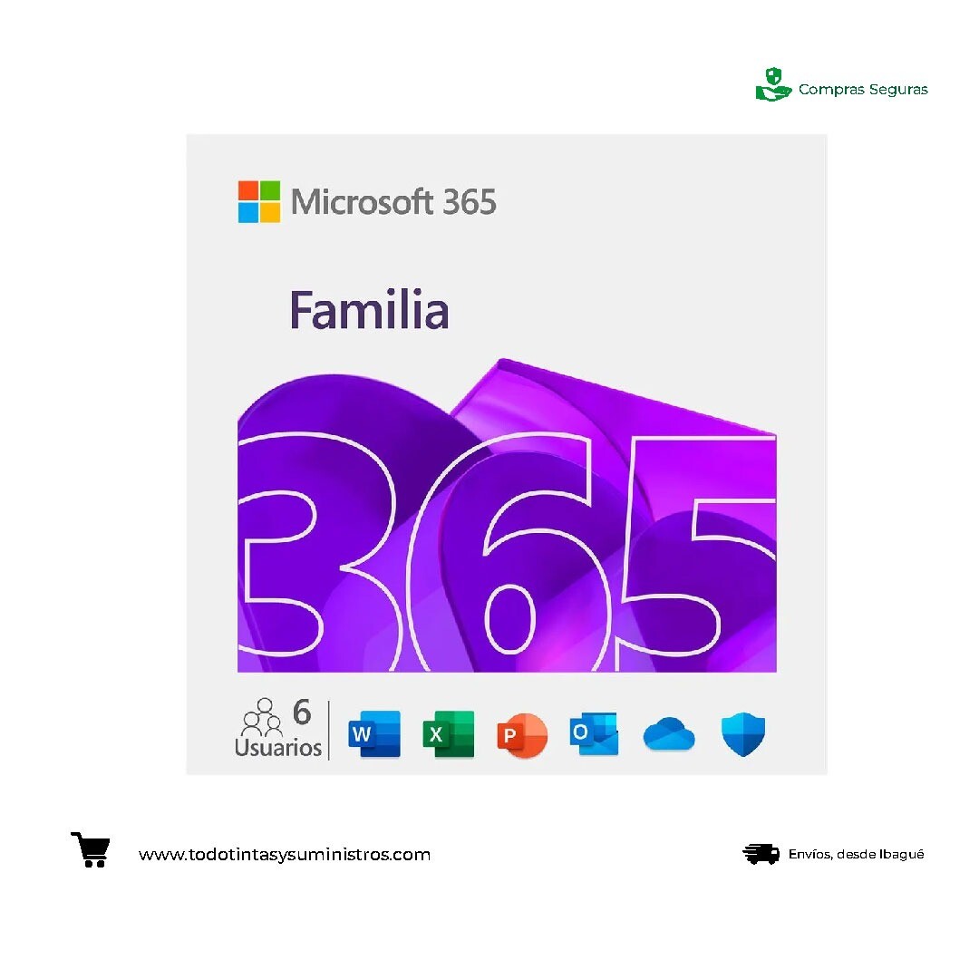 Licencia virtual Microsoft 365 Familia 1Año