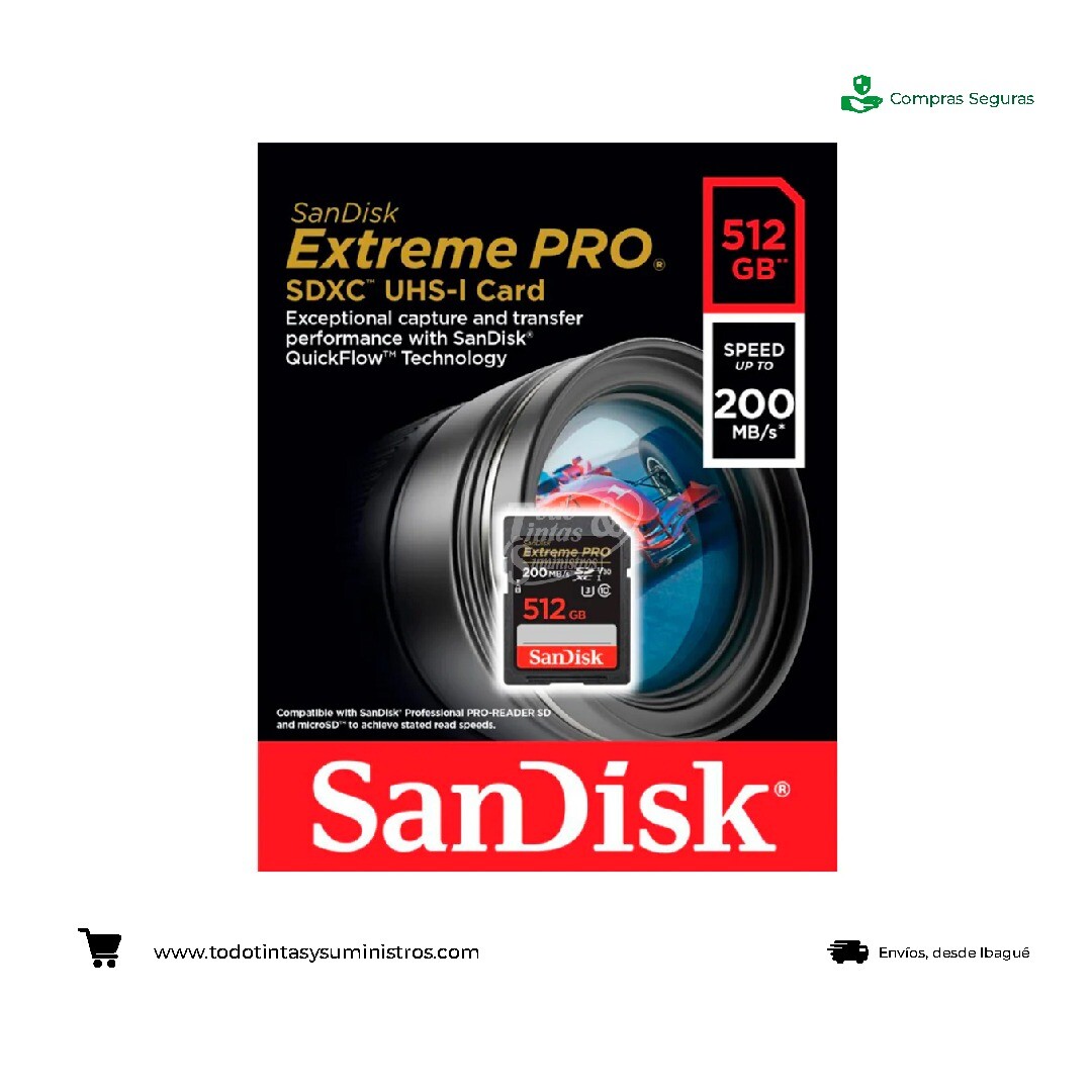 Memoria SD SANDISK Exteme Pro 512 GB