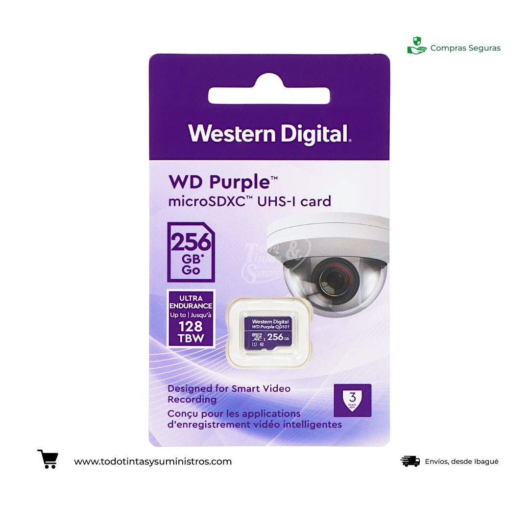 Memoria Micro SD WD Purple 256GB QD101 Ultra