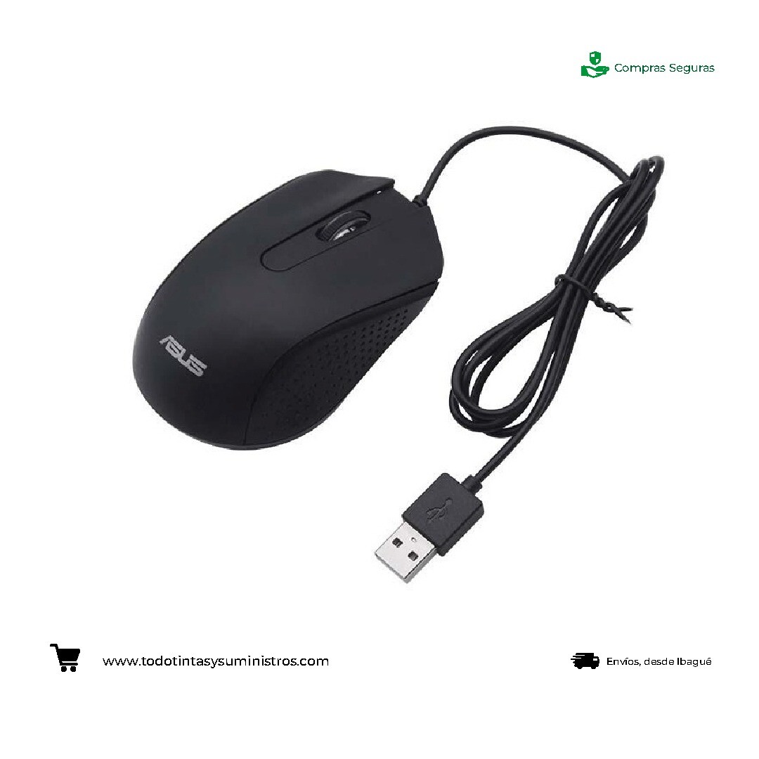 Mouse Asus alámbrico USB Negro