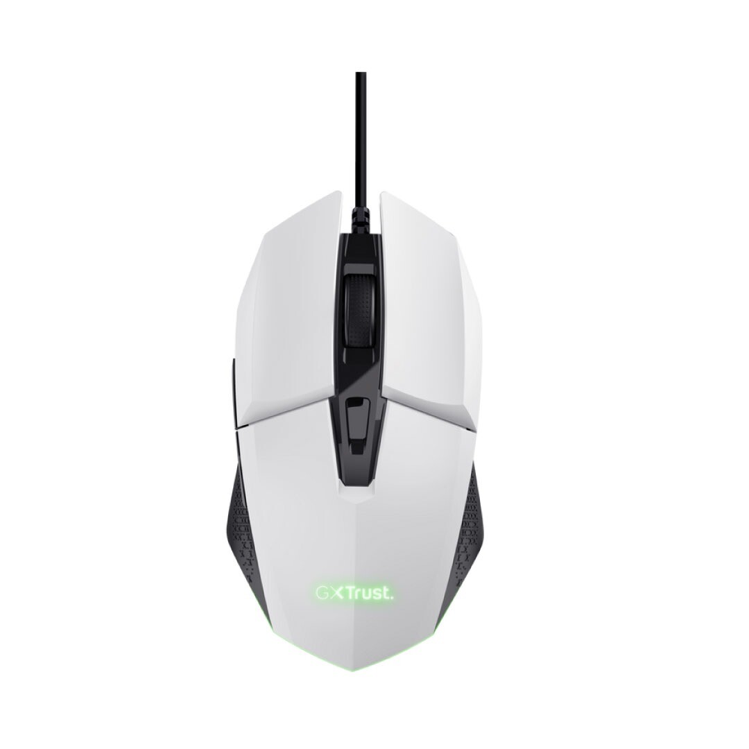 Mouse Gamer Trust GXT 109W FELOX Blanco Alámbrico Iluminado con botones programables