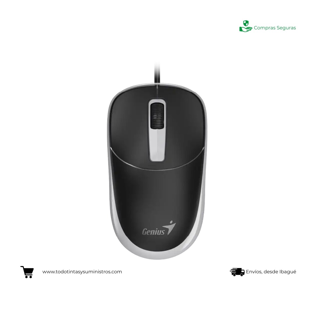 Mouse Genius Dx-123 Negro-Gris Alámbrico