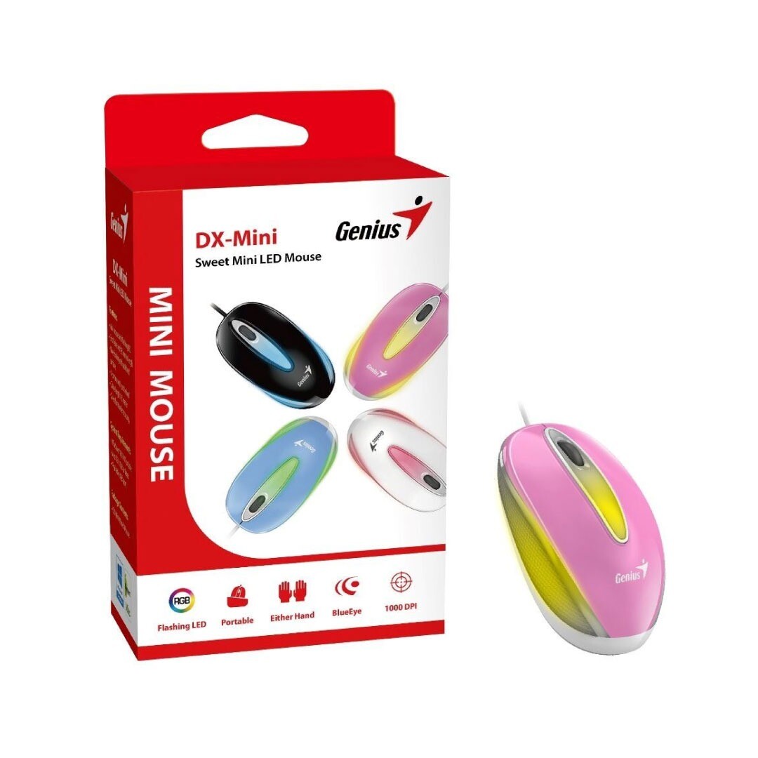 Mouse Genius DX-mini LED Rosado