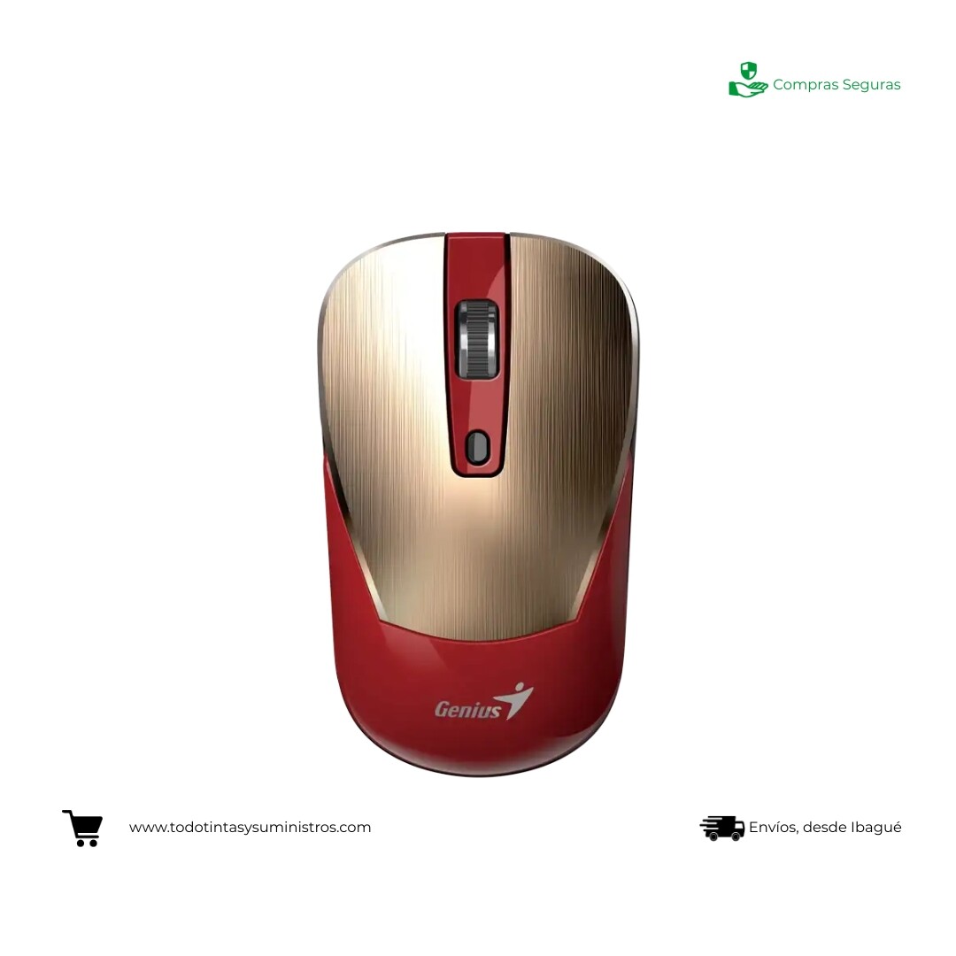 Mouse Genius NX-7125 Oro+Rojo Inalambrico