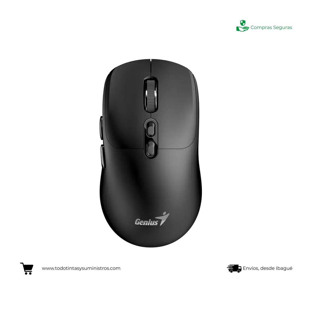 Mouse Genius NX-8080s Negro Bluetooth - AI copilot